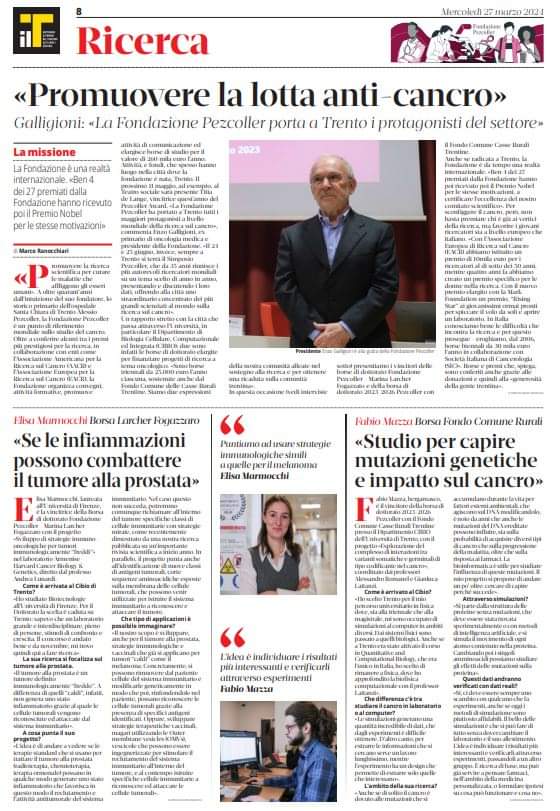 Fondazione Pezcoller (@pezcoller) on Twitter photo "Per sconfiggere il #cancro non basta premiare chi è già ai vertici della ricerca, ma favorire i giovani ricercatori"
Le borse di dottorato Pezcoller presso <a href="/UniTrento/">Università di Trento</a> <a href="/CIBIO_UniTrento/">CIBIO - UniTrento</a>
Possibili anche grazie alla generosità della comunità attorno a noi 💌
pezcoller.it/it/le-borse-di… "Per sconfiggere il #cancro non basta premiare chi è già ai vertici della ricerca, ma favorire i giovani ricercatori"
Le borse di dottorato Pezcoller presso <a href="/UniTrento/">Università di Trento</a> <a href="/CIBIO_UniTrento/">CIBIO - UniTrento</a>
Possibili anche grazie alla generosità della comunità attorno a noi 💌
pezcoller.it/it/le-borse-di…