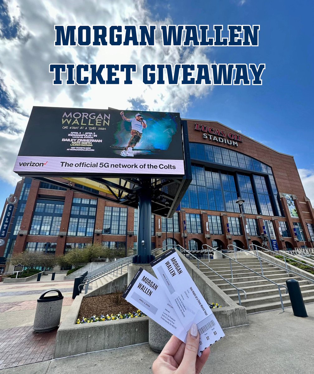 Kicking off the Morgan Wallen Tour with a giveaway! 🎵 RT for your chance to win 2 tickets to the Opening Night in Indianapolis (4/4). Must be following @ColtsLife.