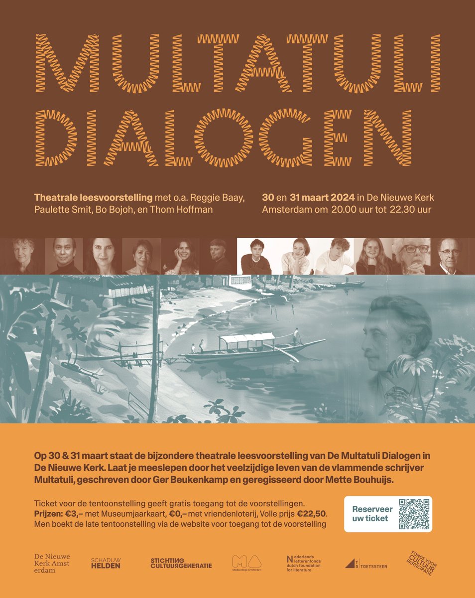 Tijdens de laatste dagen van De Grote Indonesië tentoonstelling in de <a href="/NieuweKerk/">De Nieuw Kerk</a> is dit weekend de leesvoorstelling De Multatuli Dialogen te zien. Ervaar het leven van #Multatuli dat op meeslepende wijze door Ger Beukenkamp in scènes en dialogen is gegoten.