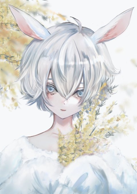 「hair between eyes rabbit boy」 illustration images(Latest)