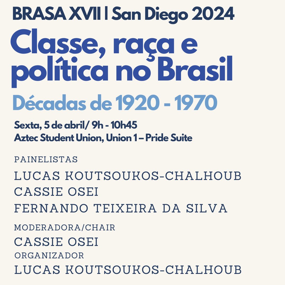 Transgressive rural workers, subversive maids, and dressing down racist dog whistles in the press: so much to dig into! @_lucaskc, Fernando and I are looking forward to catching you at our panel at the Brazilian Studies Association next week. See you soon😎
