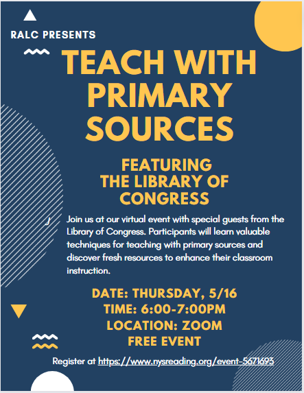 Join us for our last event of the year!  Its' free and on zoom! <a href="/nysreading/">NYSRA</a> <a href="/librarycongress/">Library of Congress</a>