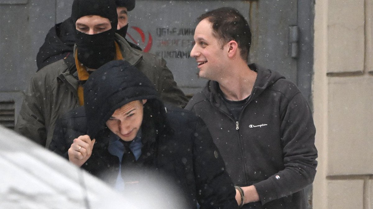Free Evan, our Russia-jailed friend and WSJ journalist who can smile to some guy in a balaclava en route to a court that keeps him in prison

365 days in prison