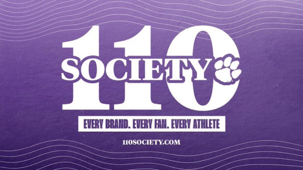 Check out @110Society to support Clemson student-athletes. Your help means a lot!