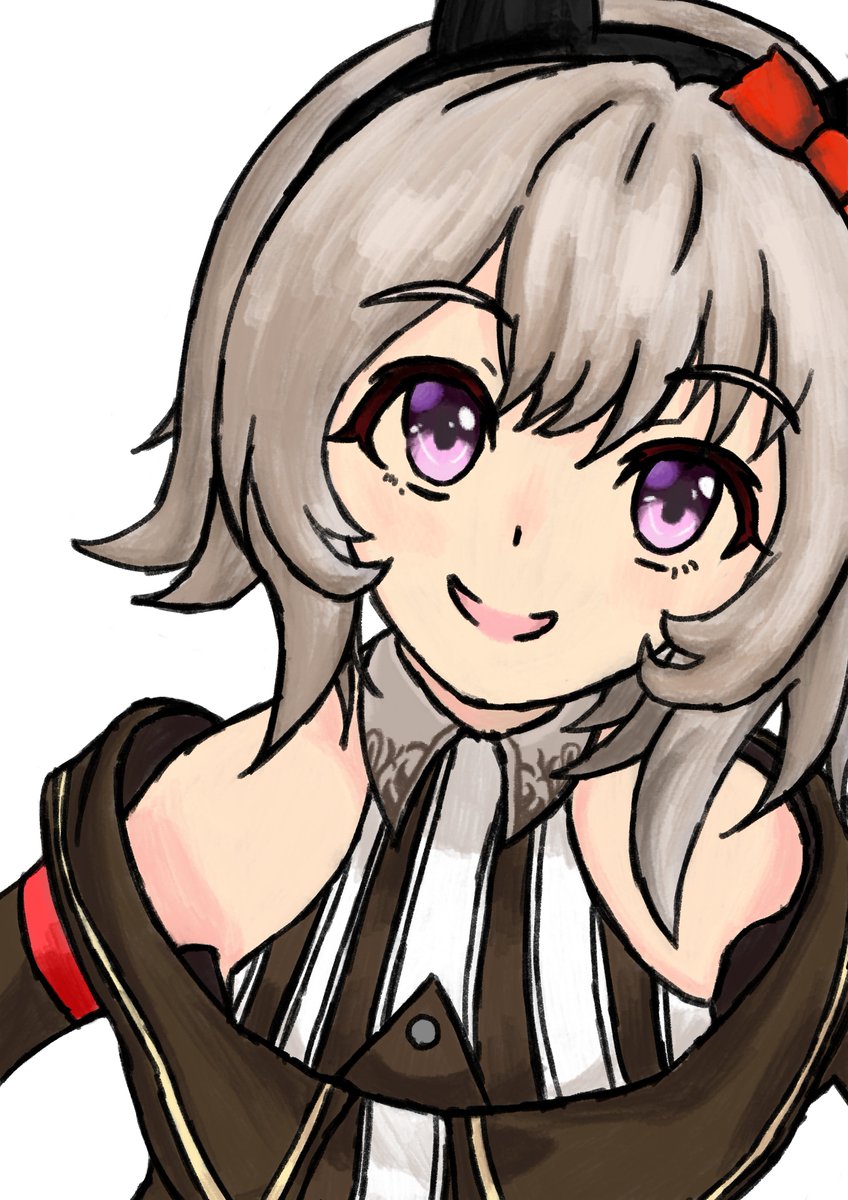 sakuraba_ryu7's tweet photo. ひっさしぶりのお絵描き
＃ウマ娘　＃カレンチャン https://t.co/vaPCvYM1yG