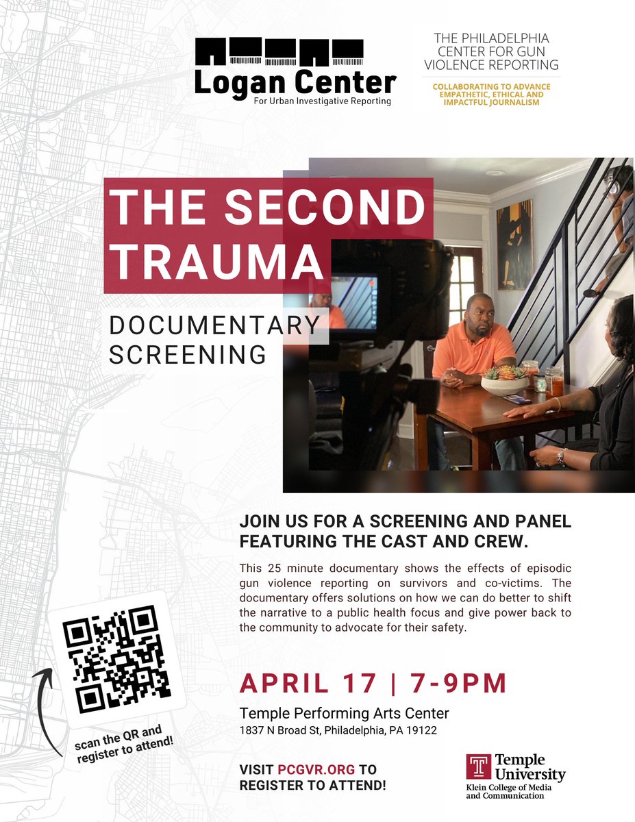 In this morning's Weekly Brief... We're bringing more lived experience to our documentary screening and conversations next month w/@TULoganCenter. Please join us, bring everyone, tell everyone else and feel free to download, print and share this flyer. us3.campaign-archive.com/?u=7fad4360266…