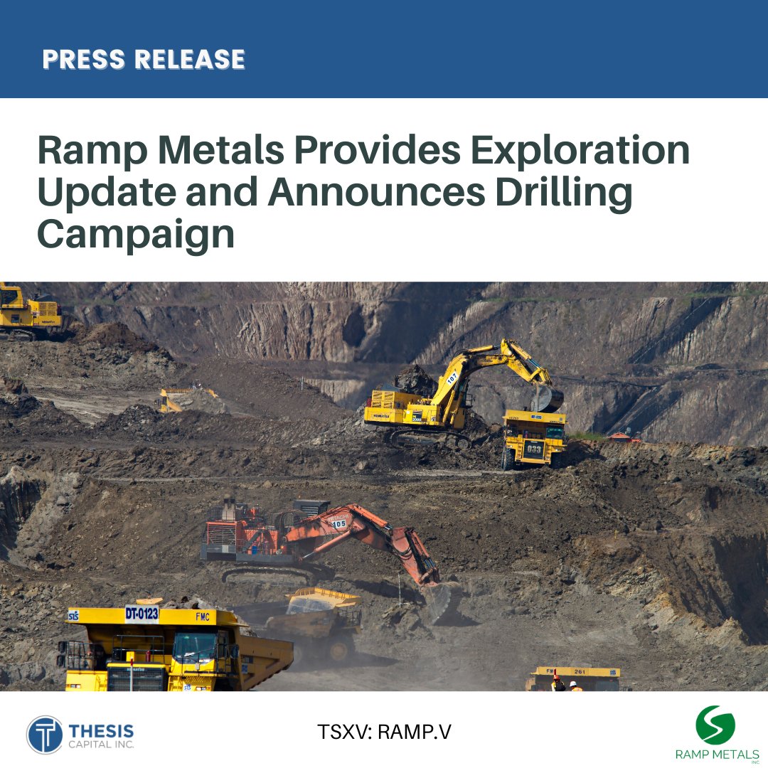 NEWS: @RampMetals $RAMP.V

Ramp Metals Provides Exploration Update and Announces Drilling Campaign

Read the full release: tinyurl.com/2a9redkm

#batterymetals #EVmetals #electricvehicle #nickel #copper #basemetals #metals #metalsandmining #mining #resources