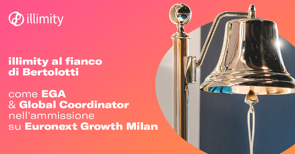 #illimity ha agito come #EuronextGrowthAdvisor e #GlobalCoordinator nel processo di ammissione e quotazione sul mercato #EGM di Bertolotti, grazie al team guidato da Fabiano Lionetti. Scopri di più: tinyurl.com/nh4z3npv