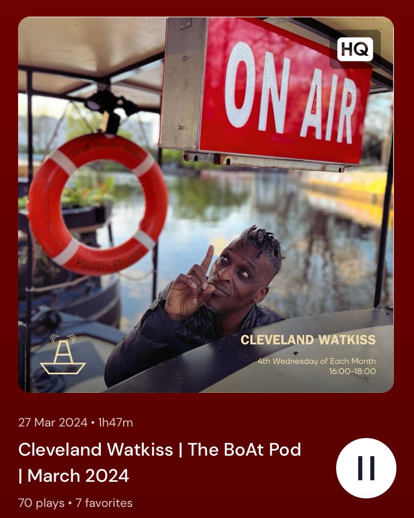 Latest Boatpod show is now available on this link below. Enjoy x mixcloud.com/TheBoAtPod/cle…