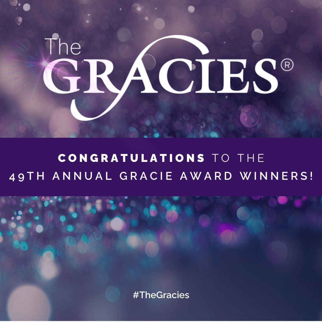 🎉Congratulations to the outstanding winners of the 49th Annual Gracie Awards! View the announcement and list of winners here: allwomeninmedia.org/gracies/award-… We are so excited to share and recognize the outstanding programming created by, for and about women. ­­­­­­­­­#TheGracies