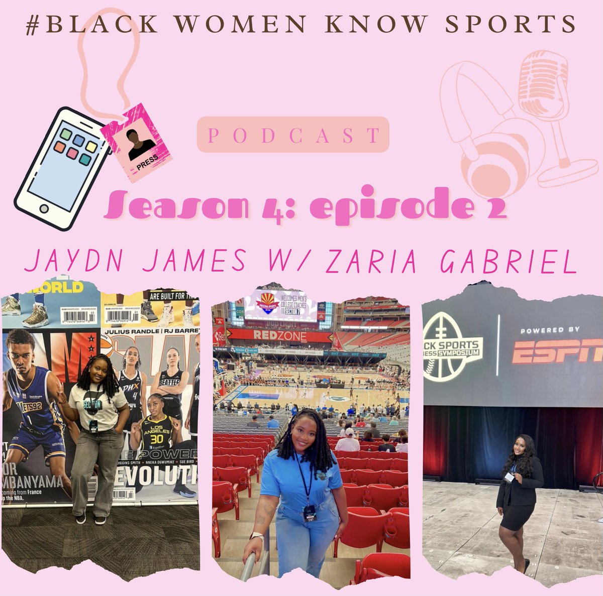 On today’s episode, <a href="/jaydnrayn/">jaydnrayn</a> is joined by Zaria Gabriel!  Zaria is a graduating senior at <a href="/ncatsuaggies/">North Carolina A&T</a> , the founder and president of the Minority in Sports NEXT Chapter at A&amp;T, and an aspiring sports agent. This episode is available on Apple and Spotify!🩷🎧🎙️ #BWKS #NCAT