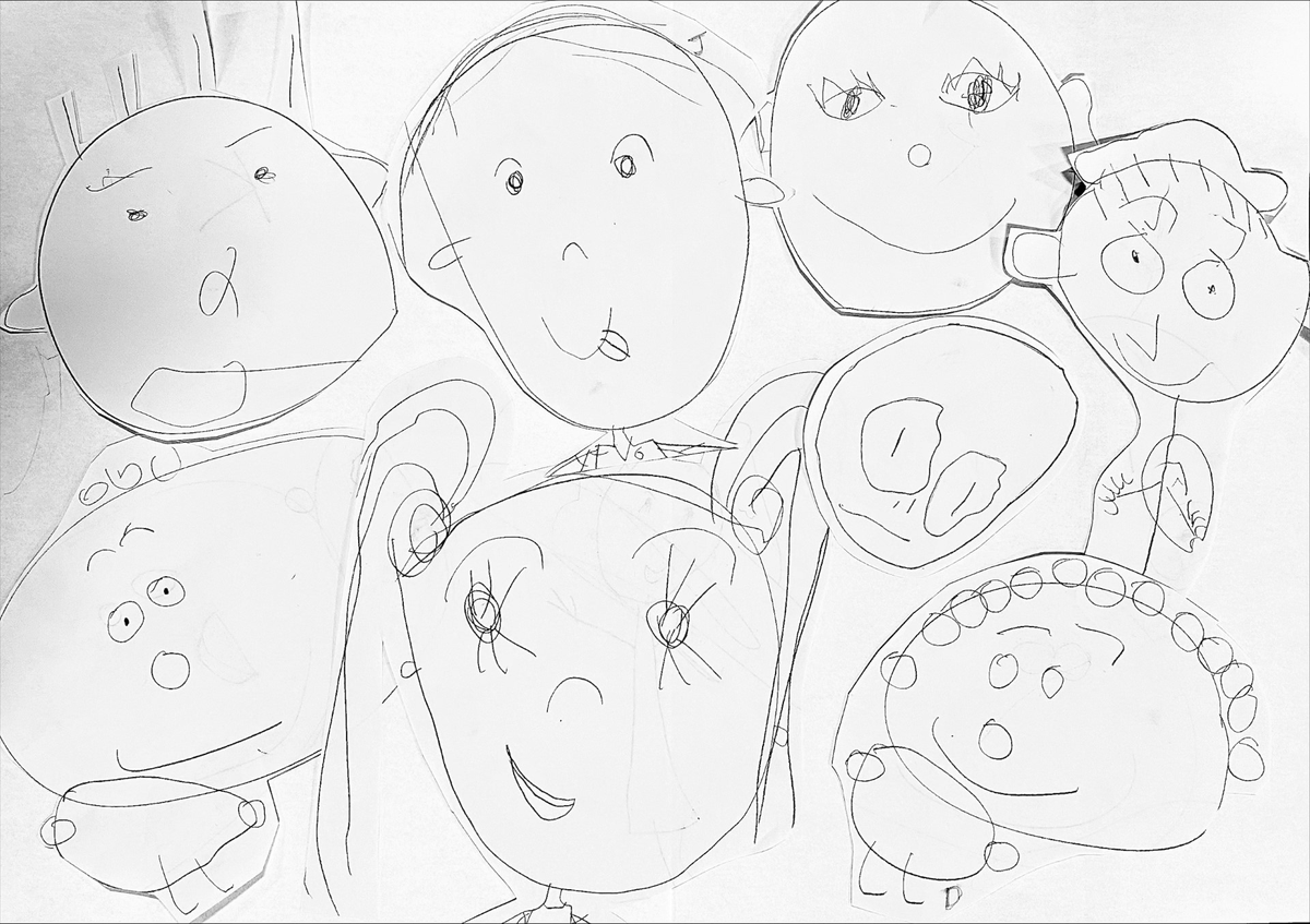 Cedar Class drew faces as a logo for the West London Arts festival, with the topic inclusivity.  #art #inclusivity