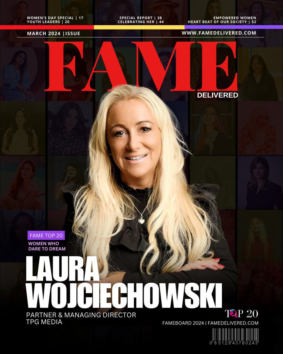 FAMEDelivered's tweet photo. FAME TOP20 WOMEN WHO DARE TO DREAM- LAURA WOJCIECHOWSKI. Her impact has been particularly significant in the Education and Construction sectors in the UAE and Saudi Arabia.
#FameDelivered #Fame #Getfame #IWD24 #halloffame #Inspire #Internationalwomensday2024 #SheroesSummit https://t.co/Fu06leLhEs