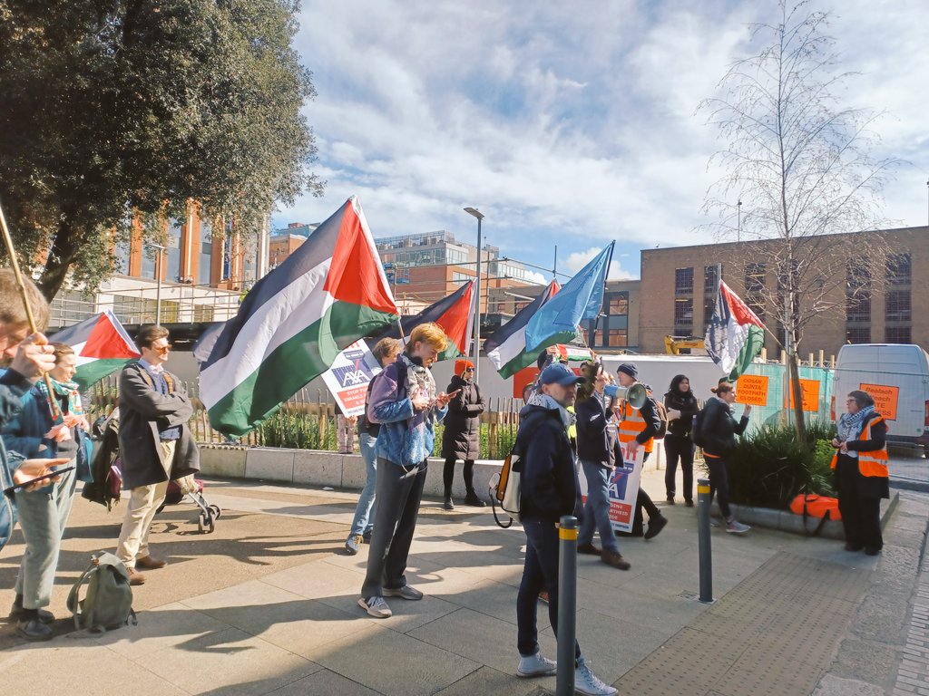 Dublin lunchtime protest at AXA HQ. #BoycottAxa