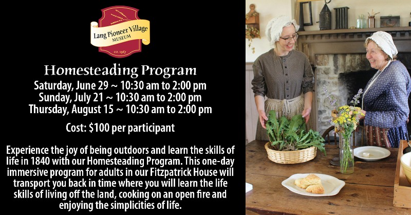 Registration is now open for our immersive programs being offered this summer! 

For more information or to register, please visit our website at langpioneervillage.ca/see-do/immersi….

<a href="/PtboCounty/">Peterborough County</a>