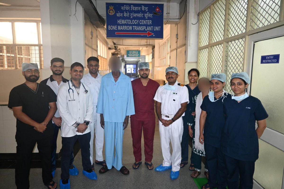 The Hematology and Bone Marrow Transplant Unit at #INHSAsvini #Mumbai successfully performed the maiden allogenic #bonemarrowtransplant in #IndianNavy and joined the league of elite centers  performing #allogenic #BMT in the country. The index case was a serving air warrior’s son…