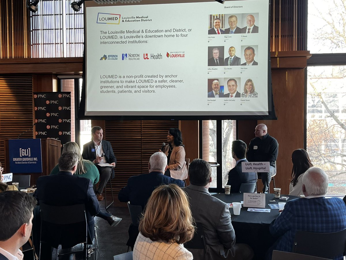 LOUMED is more than new banners, it leverages strategic partnerships to create a medical district where patients can expect world-class care and where visitors can feel welcome. Thank you to our speakers, Nadareca Thibeaux of @loumedinc and David Gamble, of @GambleAssoc