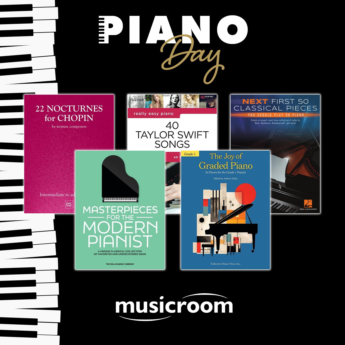 Happy #PianoDay! We're celebrating with a curated list of sheet music from across pop, rock, classical and film, with your favourite artists and composers included, like @LudovicoEinaud, @taylorswift13, Beethoven, Chopin and many more. Shop here ➡️ tinyurl.com/2xpbe2pa