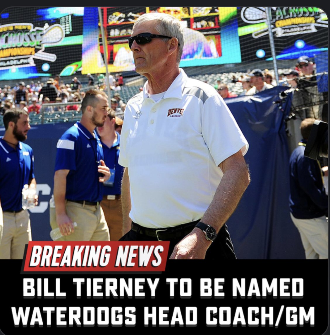 Multiple sources have confirmed Bill Tierney will be the new Head Coach/GM of the Philadelphia Waterdogs. Further details to come on @Inside_Lacrosse.