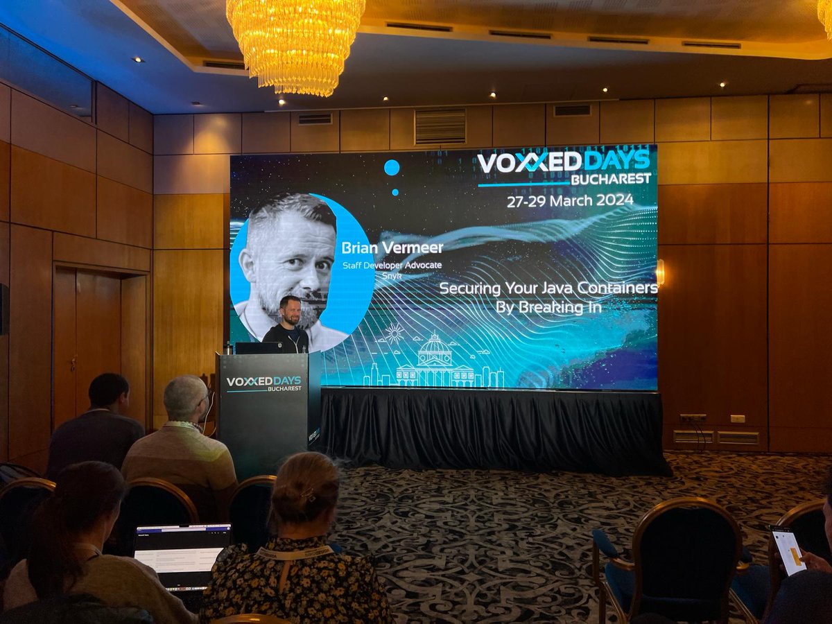 VoxxedBucharest's tweet image. In Crowne A room, join @BrianVerm as he introduces the state of Docker security.
#itisfun #vdbuh24 #conference