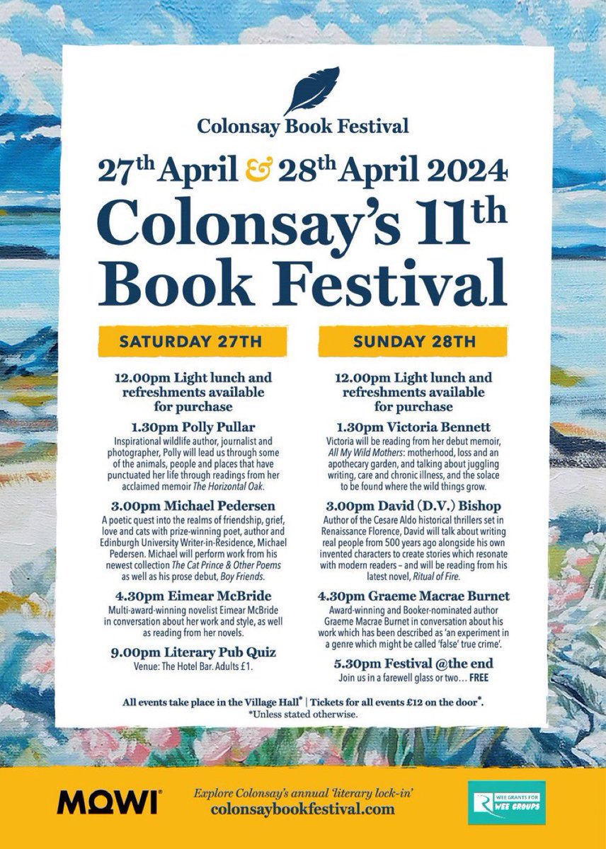 Very excited to be island hopping over to #Colonsay with #allmywildmothers at the end of April, for what is set to be another wonderful @ColonsayBookFes 📚🌸🧙🏼‍♀️ Hope you can join us! #memoir #naturewriting #bookfestival #authorevent #apothecary Tickets 🎟️ ticketsource.co.uk/colonsayhall/t…