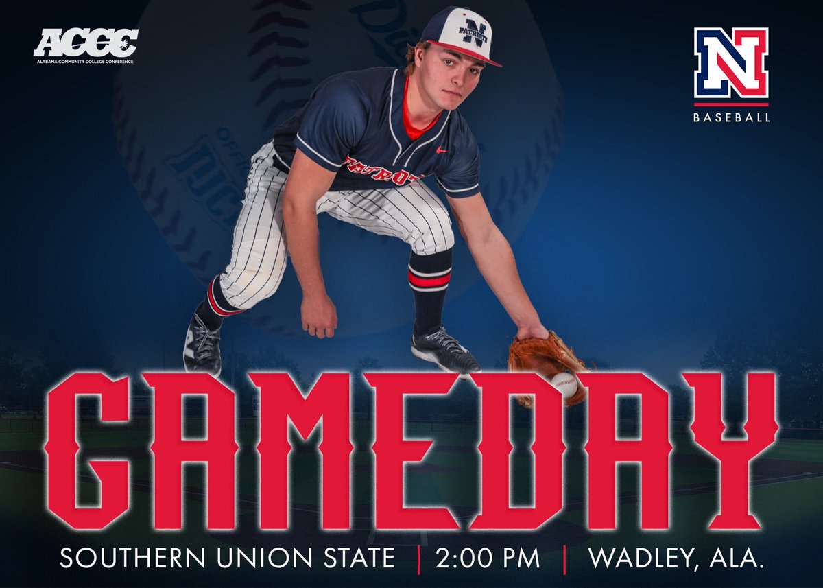 Join us in person or live stream as we travel to Southern Union to continue conference play. Go Patriots⚾️🇺🇸