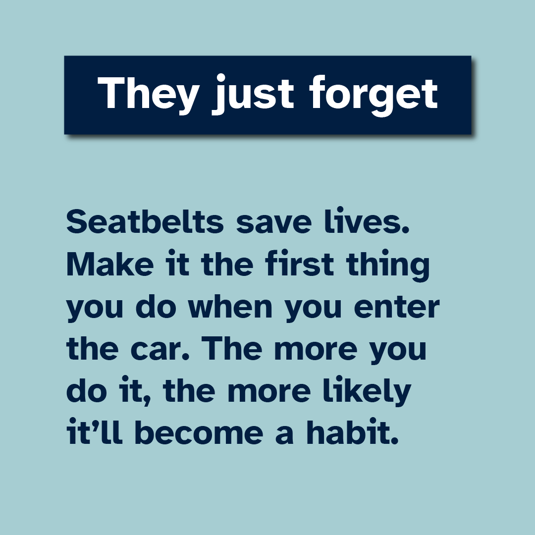 In a rush to get to your appointment and forgotten your seatbelt? You are 2x more likely to die in a collision if you aren't wearing a seatbelt. Your life is worth more than being on time to that appointment. More info👉somersetroadsafety.org/fatal-five/