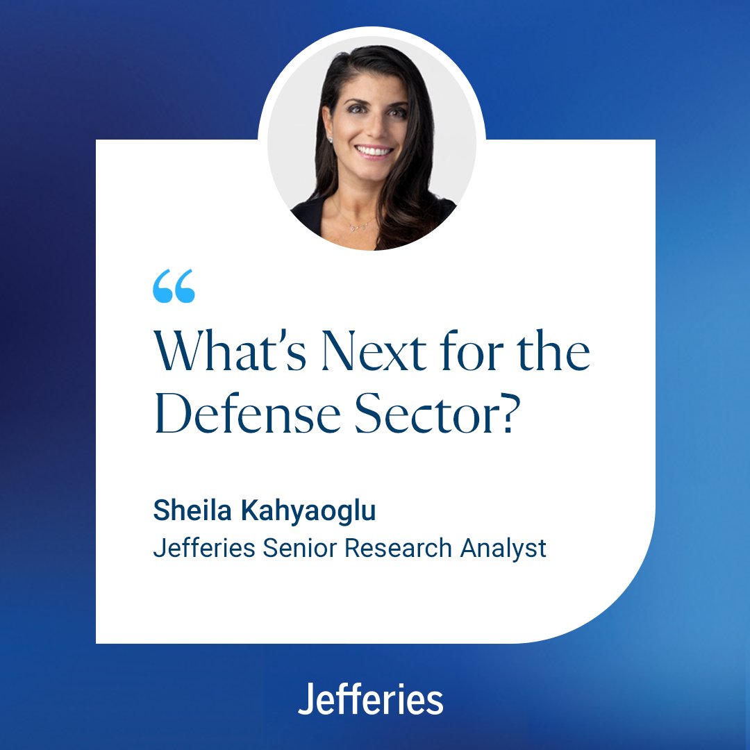 Jefferies senior analyst Sheila Kahyaoglu explains what's next for the defense sector with @MarketWatch. ow.ly/7lC050R39wg
