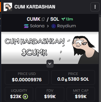 CUM KARDASHIAN $CUMK tweet media