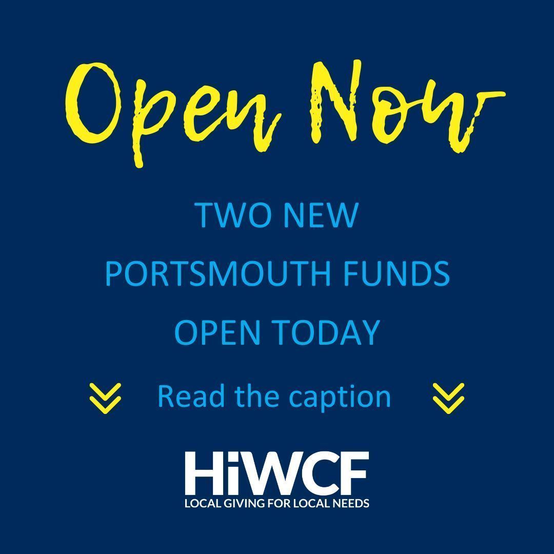 📣 TWO NEW FUNDS OPEN 📣 📍 Calling all Portsmouth groups... two new funds are open 👇🏼 buff.ly/42ZmUwH 💰 Both funds £1,000 - £5,000 & both close 14 May 📆 1️⃣ PORTSMOUTH CITY COMMUNITY FUND 2️⃣ MONTAGUE NEVILLE DURNFORD & ST LEO CAWTHAN #Portsmouth