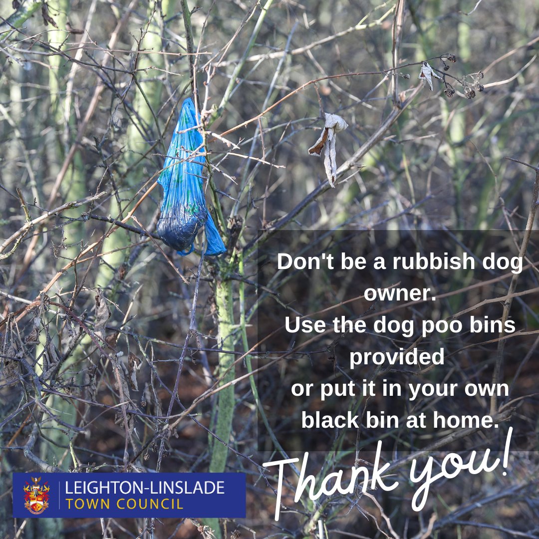 We are very fortunate to have beautiful parks &amp; open spaces in Leighton-Linslade; perfect for walking our dogs.

Let's look after them and protect our local wildlife. 

Please use the dog poo bins provided or take your litter home.

#LLTC #LoveParks #RespectParks #ProtectParks