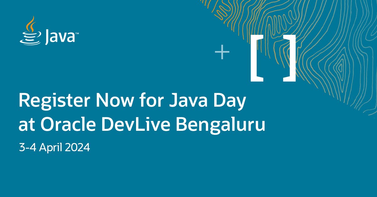 Join experts from our Java Team in Bengaluru next week as they offer content empowering you to create the next-gen of rich, scalable, and secure enterprise apps for a range of deployment environments. #OracleDevLive social.ora.cl/6014pvhK2