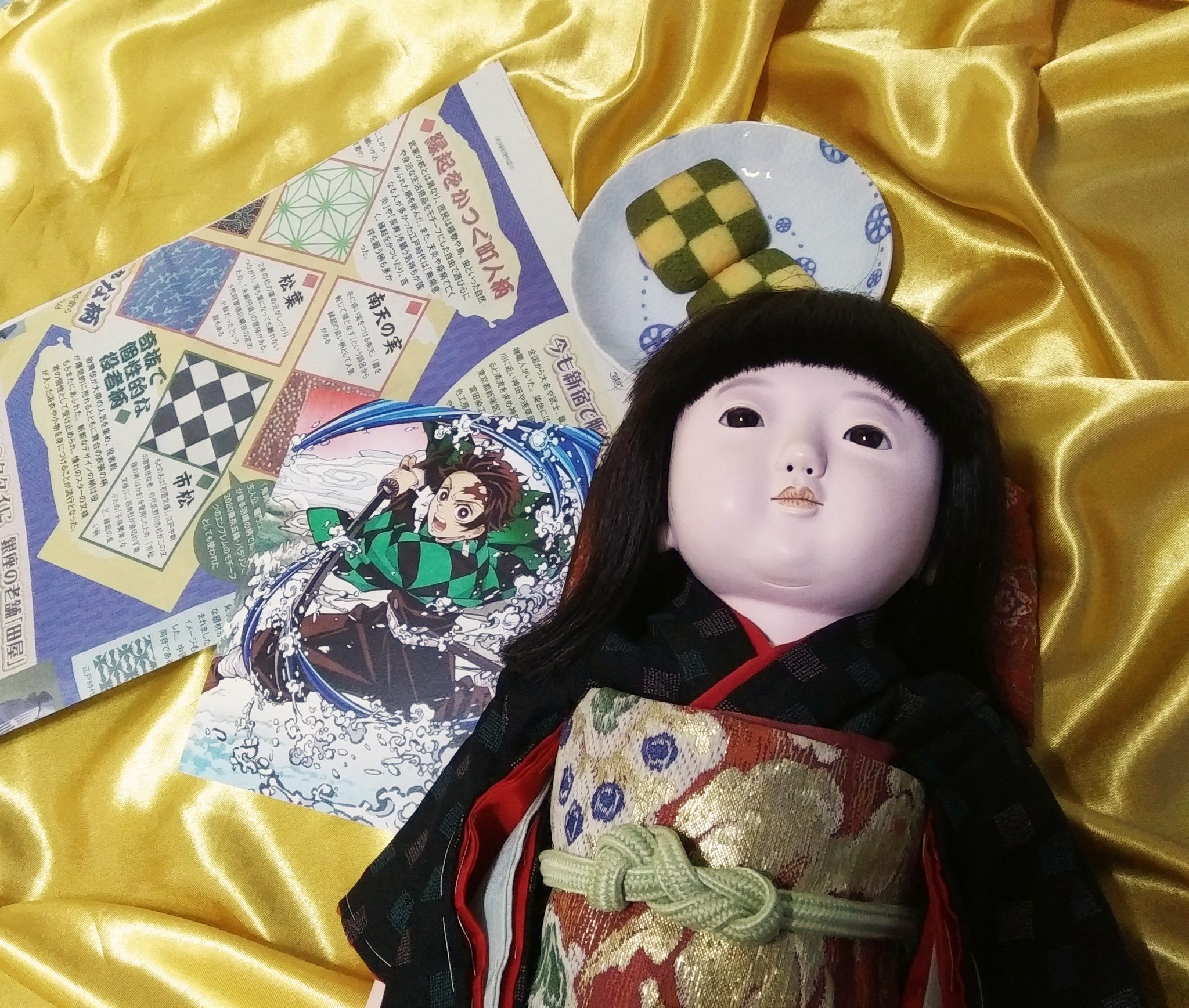 市松人形の最高峰 永徳斎の三つ折れです。男の子です 市松人形の最高峰 永徳斎の三つ折れです。男の子です