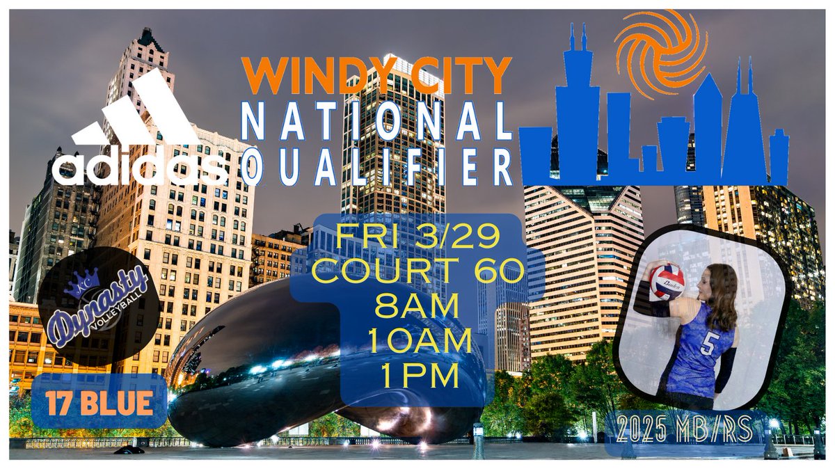 Brylynn Wicker (@wickerbrylynn) on Twitter photo We are headed to Chicago! Come catch us tomorrow at McCormick Place on court 60! Lets go BLUE!
#TrainWinRepeat
<a href="/Dynastyvbc/">DYNASTY Volleyball</a>
<a href="/RecruitDynasty/">DynastyVBRecruiting</a> We are headed to Chicago! Come catch us tomorrow at McCormick Place on court 60! Lets go BLUE!
#TrainWinRepeat
<a href="/Dynastyvbc/">DYNASTY Volleyball</a>
<a href="/RecruitDynasty/">DynastyVBRecruiting</a>