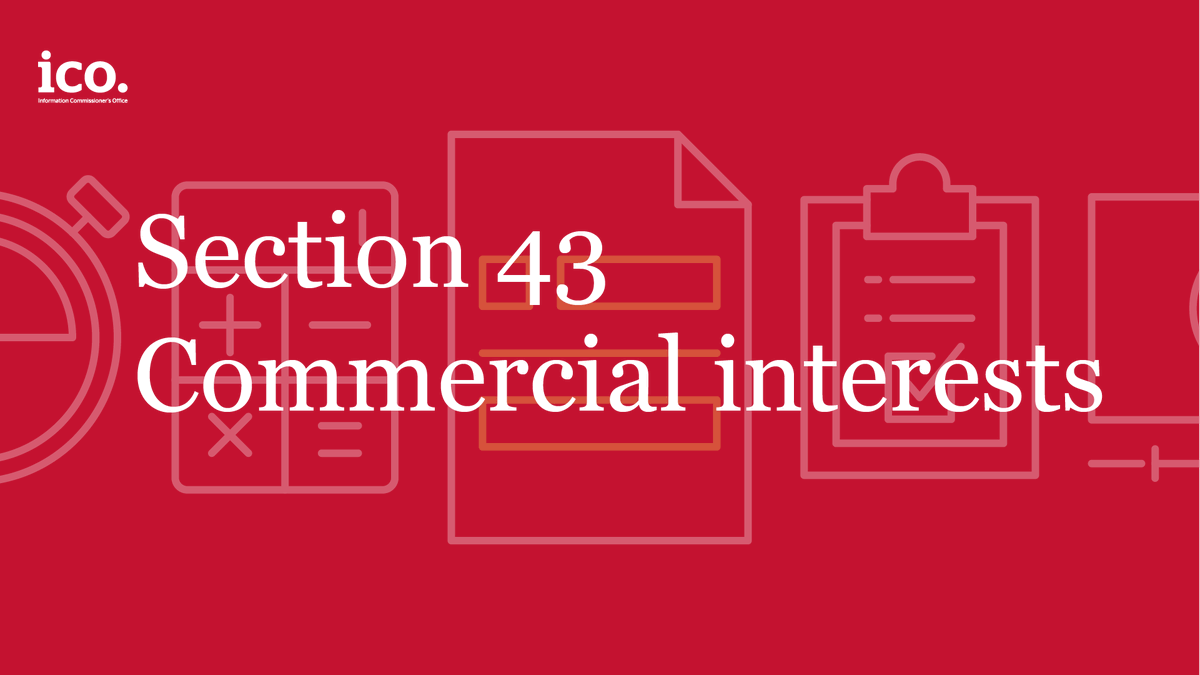 Understanding when you can correctly use Section 43 - Commercial interests as a freedom of information request exemption can be a challenge. To help, we've created a self-assessment toolkit to better understand when to use it: ico.org.uk/for-organisati…