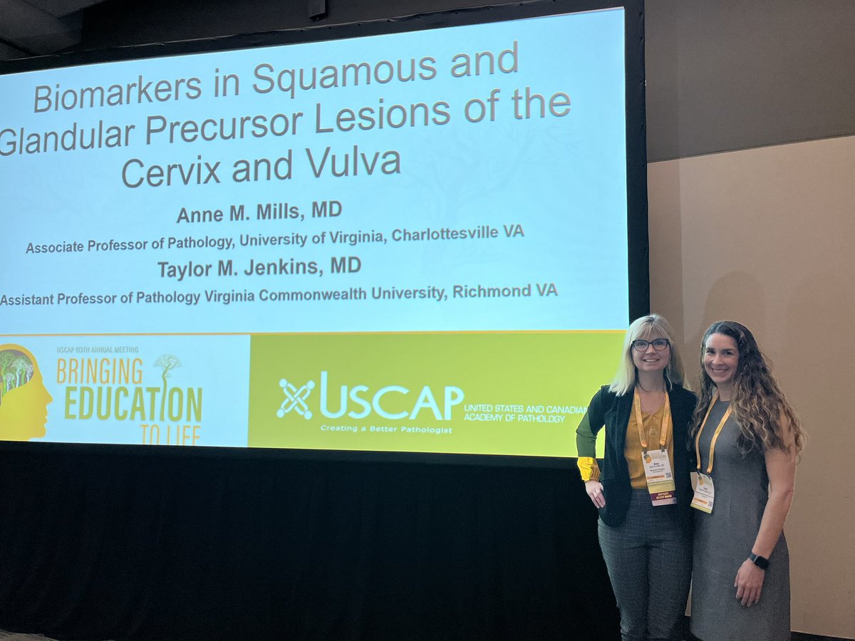 What a treat to present on a #gynpath topic near and dear to my heart with my former fellow, the brilliant @TaylorJenkins89! And how cool that future #UVAPath trainees @mahsahajizadeh and @EAlzayadneh were in attendance. A great end to #USCAP2024… see you is Boston #USCAP2025!