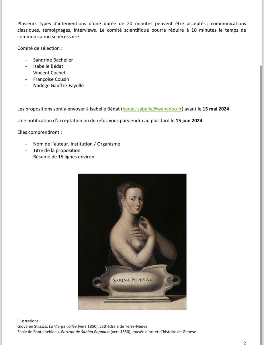 Je trouve que l'on ne parle pas assez de l'appel à texte des prochaines JE de L'AFET 2024 intitulées "Montre/cacher ou la transparence textile".
On attends vos propositions !