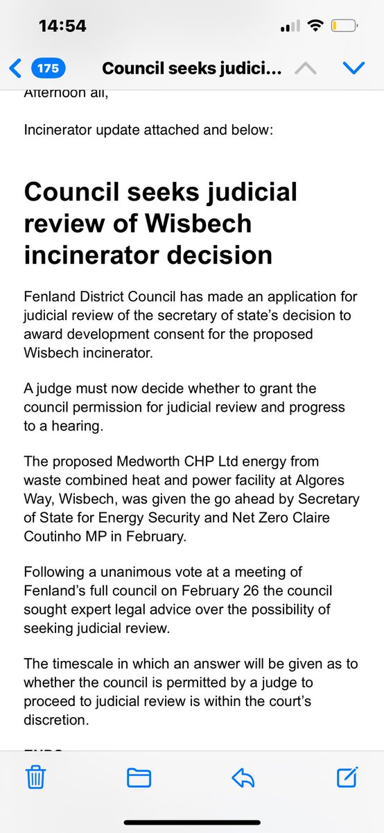 johnelworthy's tweet image. Breaking news from @FenlandCouncil that they have decided to plough ahead with a judicial review #incinerator #MVV Not unexpected of course but we&apos;ve a long journey ahead to win any sort of reprieve