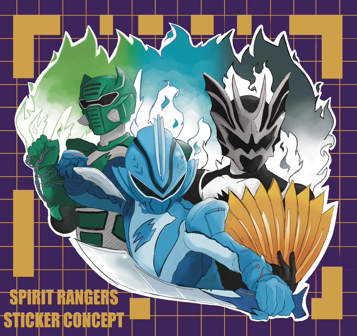Been on a Jungle Fury kick, here’s a sticker concept. It may just become a reality!

#PowerRangers #sentai #Tokusatsu #PowerRangers30 #junglefury #morphintime