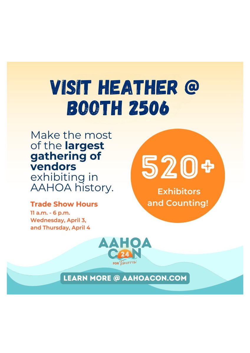 Calling all hotel owners!
Join account executive, Heather Simpson, on April 3rd & 4th in Orlando, Florida for the ultimate event dedicated to you - the nation's largest gathering exclusively for hotel owners. #aahoacon24