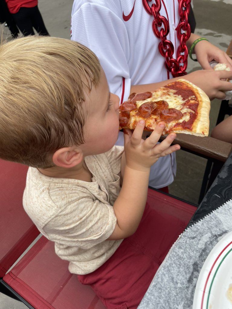 ⚾ Nothing like that #openingday slice! 🍕 #redsopeningday