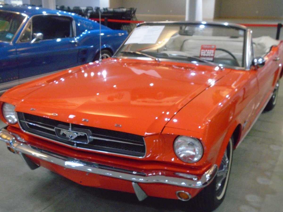 55lincoln / YouTube, 1965 Ford Mustang convertible. The namesake of the 'pony car' automobile segment, the Mustang was developed as a highly styled line of sporty coupes and convertibles derived from existing model lines, initially distinguished by 'long hood, short deck' styling