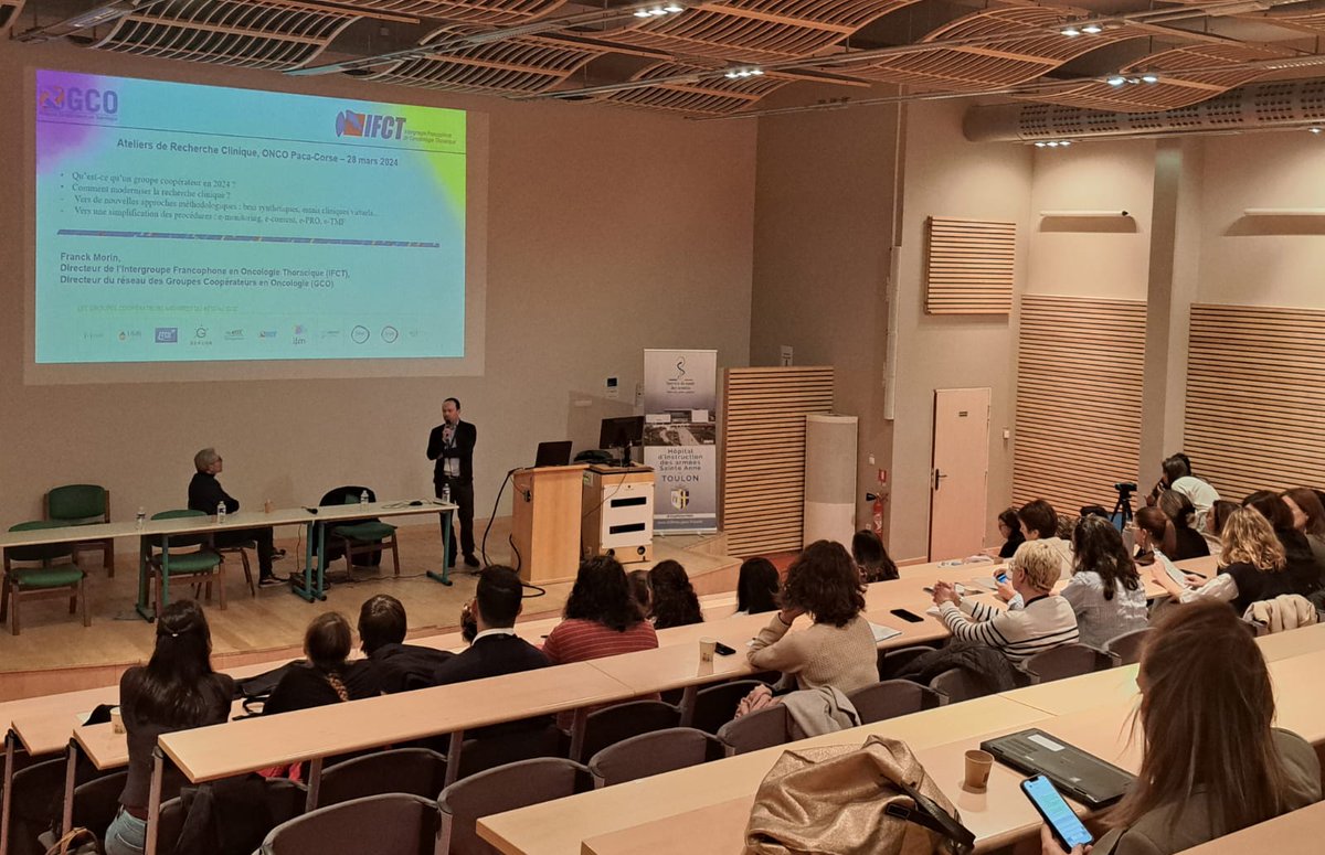 Moderniser la #rechercheclinique pour l'accès à l'innovation sur tout le territoire avec de nouveaux outils (ePRO, eTMF/ISF,  eMonitoring, essais décentralisés). En direct des Ateliers de la Recherche clinique organisés par @OncoPaca à @SanteArmees avec la participation des #GCO