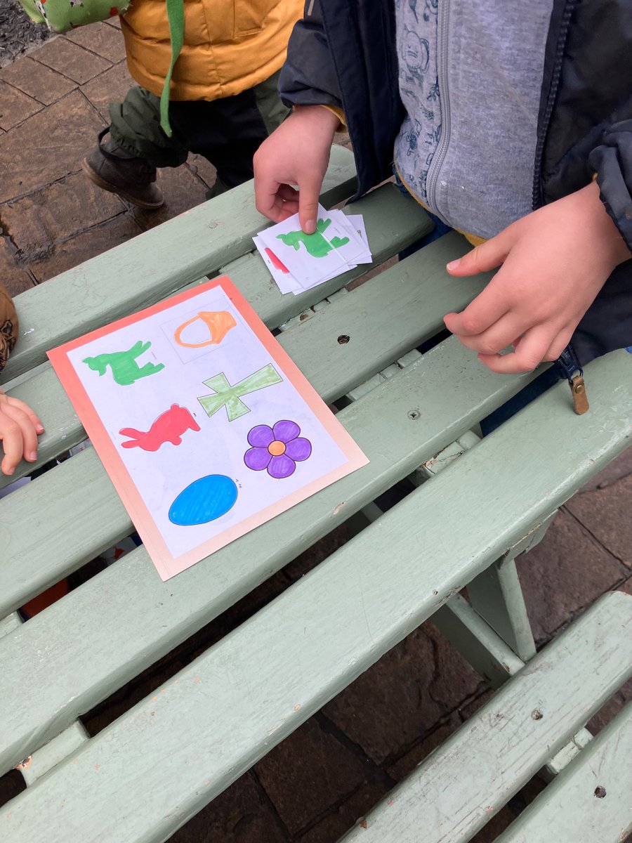 Traditional circle games, The Easter Story, party snack, find 6 pictures & exchange for an egg. Perfect end to a wet windy term!!! Happy Easter All @SollyKathryn @froebeledin @LynnMcNair @playinpoppies @Thrive_Outdoors @RhianFerguson @UpstartScot @tulloch_shaun @froebelfutures