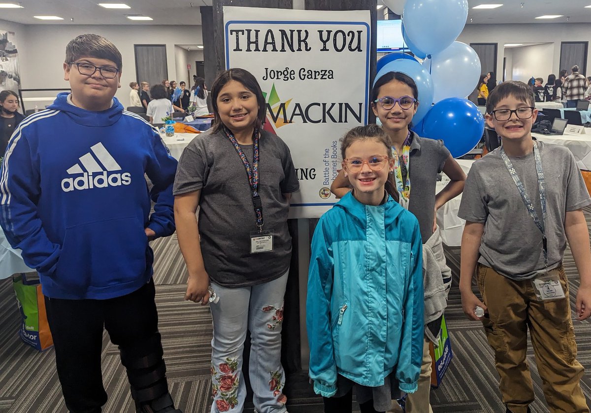 Thank you @MackinVIA for supporting the Battle of the Bluebonnets and helping us instill a love of reading! @YISDLibServices