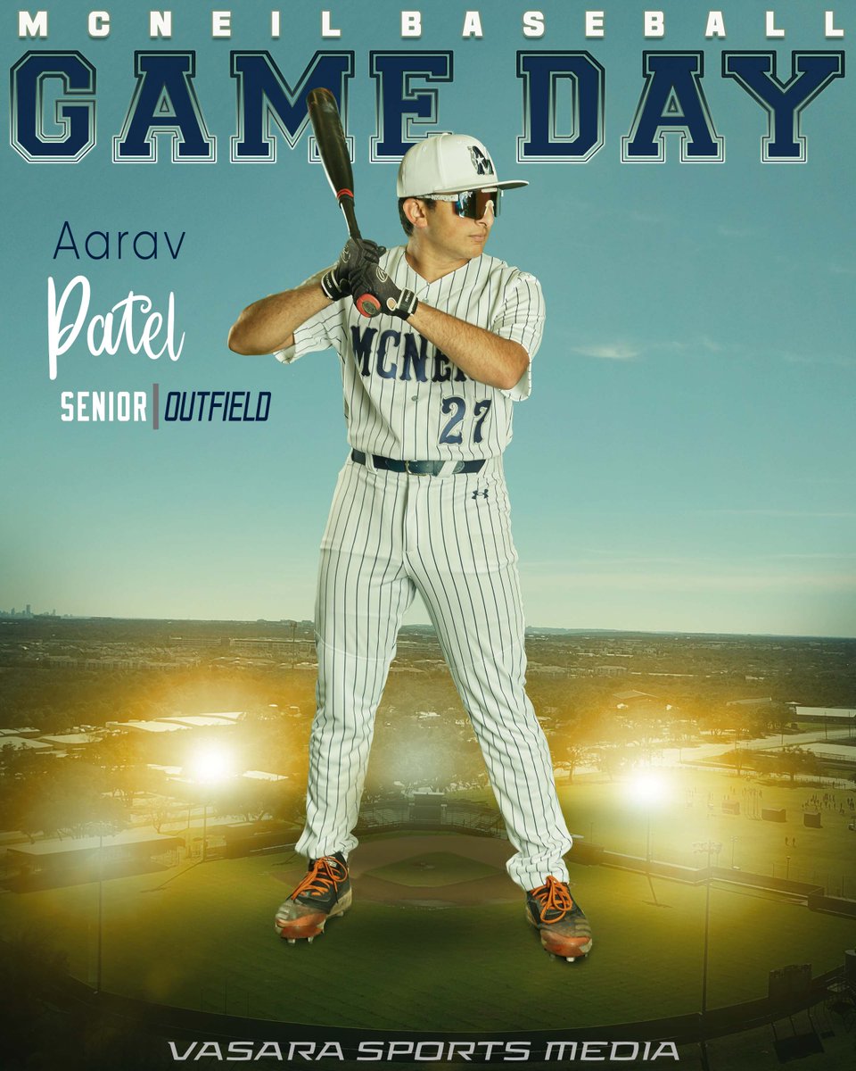 Game Day Future Mavs Night! 📷Vandergrift 📷7:30 PM 📷Vandergrift High School Meet Our Team! •Senior•Outfield #27 Aarav Patel #together #hammerdown #mcneilbaseball #WhateverItTakes #mavmagic #txhighschoolbaseball Please share! facebook.com/McNeilBaseball