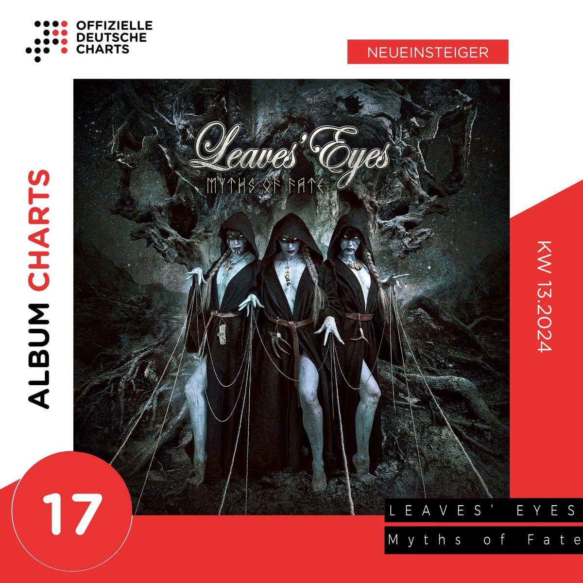 FANTASTIC news! After amazing shows with our new record we are happy to announce MYTHS OF FATE has entered the Official German Album Charts on #17! 🇩🇪🇩🇪 A HUGE thank you to our fans for the great support and see you soon at the shows in Hamburg and Berlin! 🤘🇩🇪🤘