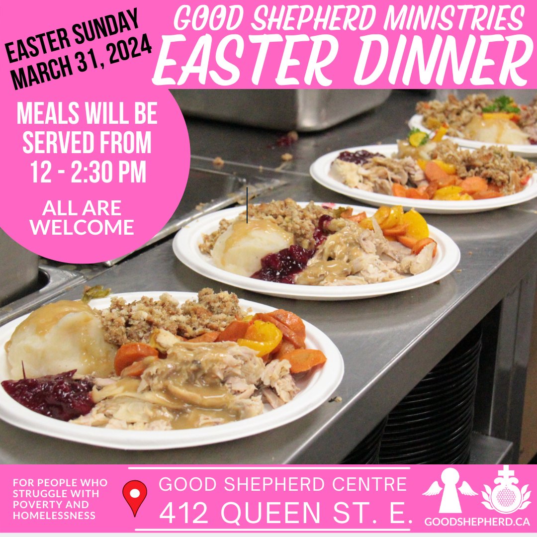 Our 1st #EasterSunday #CommunityMeal since 2019 is today. We give thanks to all our donors, coworkers & #volunteers whose contributions have enabled us to provide nourishing meals for those in our community who are vulnerable & #homeless. #hereos4homeless #welcomehomeless