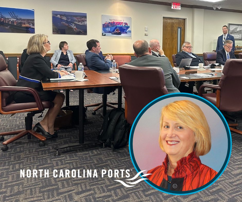The North Carolina State Ports Authority welcomed a new Board of Directors Chair at this month's board meeting. Chair Susan Rabon has served as a member of the board for several years and was appointed by Governor Roy Cooper. #ncports #portofprogress
