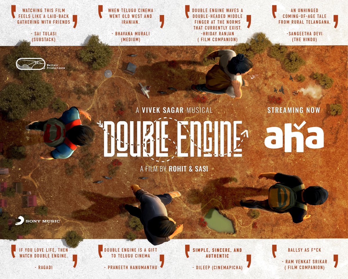 'Rare gem alert! Double Engine, the critically acclaimed film, is now available on Aha! Dive into this unique cinematic experience today. #DoubleEngineOnAha @ahavideoIN ' #DoubleEngine #Viveksagar Watch Link : - aha.video/movie/double-e…